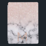 Cubierta Para iPad Pro Marble Ombre Purpurina de oro Rosa espumoso<br><div class="desc">Este elegante y ondulado patrón es perfecto para la mujer moderna. Se trata de un purpurina dorado rosa fino impreso en forma de imitación sobre un negro y con un patrón de mármol en un gradiente oscuro. Está de moda, fresca, moda, de lujo y de diseño. ***NOTA IMPORTANTE DE DISEÑO:...</div>