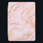 Cubierta Para iPad Pro Marble Rosa Rosa Rosa Piedra Dorada Resumen Lux<br><div class="desc">diseño florenceK mínimo y elegante</div>