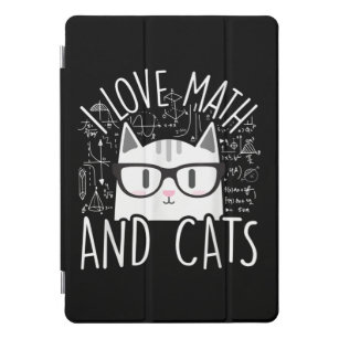 Cubierta Para iPad Pro Me Encantan Las Matemáticas Y Los Gatos Cuidados G