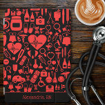 Cubierta Para iPad Pro Monograma de gráficos de Enfermería negra y roja<br><div class="desc">Presentamos esta cubierta para el iPad con temática de enfermería - su máximo compañero en el viaje médico. Diseñada con una mezcla de durabilidad y estilo,  esta cubierta no sólo protege su tablet sino que también celebra su dedicación a la profesión de enfermería. ¡Hace un gran regalo de graduación!</div>