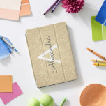 Cubierta Para iPad Pro Monograma de Purpurina de oro y espuma<br><div class="desc">Purpurina Gold Faux y Funda Sparkle Elegant Monograma. Este funda se puede personalizar para incluir su nombre inicial y su nombre de pila.</div>