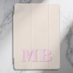 Cubierta Para iPad Pro Monograma inicial minimalista moderno<br><div class="desc">Minimalista estuche moderno inicial Monograma iPad. Cree su propio estuche iPad personalizado con el nombre inicial del personalizado.</div>