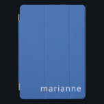 Cubierta Para iPad Pro Nombre personalizado de color sólido azul lindo<br><div class="desc">Cubierta del iPad Pro de color azul oscuro de cobalto azul oscuro</div>