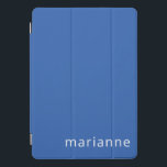 Cubierta Para iPad Pro Nombre personalizado de color sólido azul lindo<br><div class="desc">Cubierta del iPad Pro de color azul oscuro de cobalto azul oscuro</div>