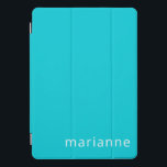 Cubierta Para iPad Pro Nombre personalizado de color sólido turquesa suav<br><div class="desc">Cubierta del iPad Pro de color sólido color turquesa suave</div>