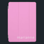 Cubierta Para iPad Pro Nombre personalizado simple color rosa sólido rosa<br><div class="desc">Cubierta simple color rosa sólido color rosa personalizado iPad Pro</div>
