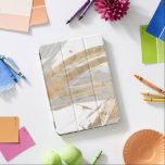 Cubierta Para iPad Pro Oro y gris<br><div class="desc">Gold & Grey II de Studio W. Presenta líneas de gris y dorado sobre un fondo blanco.</div>