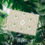 Cubierta Para iPad Pro Palm Tropical Monograma Oro Geométrico<br><div class="desc">Cubierta IPad monograma de oro geométrico. Palmeras tropicales.</div>