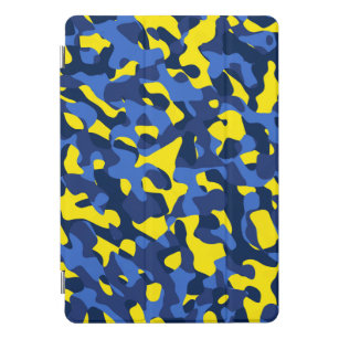 Cubierta Para iPad Pro Patrón de impresión de camuflaje amarillo azul