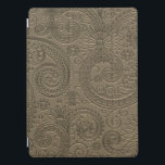 Cubierta Para iPad Pro Patrón floral estiloso dorado paisley<br><div class="desc">Este diseño elegante presenta un patrón floral con texturas doradas grabadas.</div>