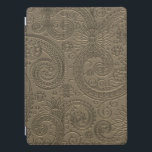 Cubierta Para iPad Pro Patrón floral estiloso dorado paisley<br><div class="desc">Este diseño elegante presenta un patrón floral con texturas doradas grabadas.</div>