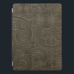 Cubierta Para iPad Pro Patrón floral Gris Paisley Gunmetal moderno Etched<br><div class="desc">Este diseño elegante presenta un patrón floral paisajista moderno con texturas grabadas.</div>