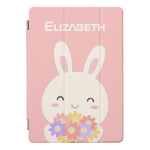 Cubierta Para iPad Pro Personalizado lindo Flores de conejo nombre person
