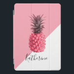 Cubierta Para iPad Pro Piña fina y fina de color rosa y blanco<br><div class="desc">Diseño elegante de piña rosa.</div>