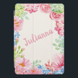 Cubierta Para iPad Pro Pintura de color de agua floral y elegante persona<br><div class="desc">Cubierta personalizada para iPad con pintura de color floral de estilo elegante</div>