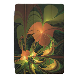 Cubierta Para iPad Pro Planta de fantasía Resumen Fractal Verde Rust Brow