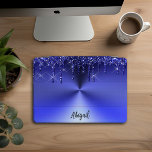 Cubierta Para iPad Pro Purpurina de deducción azul de brillo de lujo pers<br><div class="desc">Hermoso Purpurina De Perforación Azul Esparkle De Lujo Con Tapa Personalizada Para iPad Pro Diseño De Textura Metalizado Cepada</div>