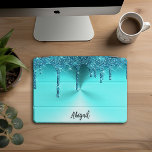 Cubierta Para iPad Pro Purpurina de perforación Verde azulada con espuma<br><div class="desc">Hermosa Esparkle De Lujo Purpurina De Perforación Verde azulada Con Tapa Personalizada De Diseño De Textura Metalizado Cepa Personalizada iPad Pro</div>