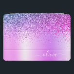 Cubierta Para iPad Pro Purpurina púrpura Esparkle Glam Monograma Metaliza<br><div class="desc">Purpurina De Espuma Metálica De Relieve metalizado Púrpura Faux Cepó El Nombre De Monograma Metalizado Funda De Portátil. Esto hace que el dulce perfecto cumpleaños 16, boda, ducha de novia, aniversario, ducha de bebé o fiesta de soltera sea regalo para alguien que ama el lujo glam y los estilos de...</div>