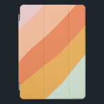 Cubierta Para iPad Pro Rayas diagonales coloridas Pastel de dulce retro<br><div class="desc">Un divertido diseño de rayas diagonales geométricas retro en una bonita paleta de colores de naranja,  amarillo,  melocotón,  coral,  rosa pastel y verde menta.</div>
