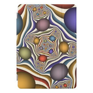 Cubierta Para iPad Pro Reflejando arte fractal colorido y moderno abstrac