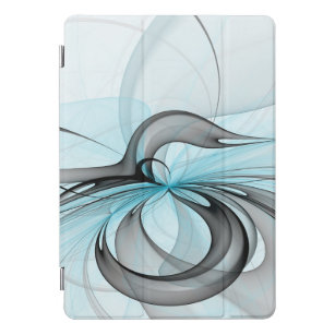 Cubierta Para iPad Pro Resumen Antracita Gris Azul azul arte fractal mode