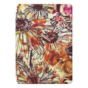 Cubierta Para iPad Pro Resumen Paint Daub Sunflower Pattern