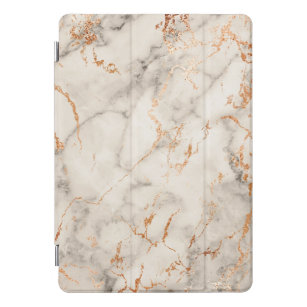 Cubierta Para iPad Pro Rosa de mármol Copper Stroke Stone Gold Resumen