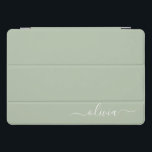 Cubierta Para iPad Pro Sage Green Minimalista Moderno Monograma elegante<br><div class="desc">Presentamos nuestra elegante colección de monogramas Minimalistas y ecológicos: eleve su estética con serenidad sofisticada y elegancia intemporal. Nuestra colección muestra diseños minimalistas en un ambiente tranquilo y verde, complementado con refinados monogramas adaptados a su estilo personal. Desde papel pulido hasta accesorios versátiles, cada pieza de nuestra colección está meticulosamente...</div>