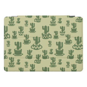 Cubierta Para iPad Pro Silueta de cactus suculenta en tazas y macetas