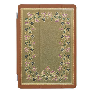 Cubierta Para iPad Pro Tapa del libro floral de Gilt Vintage