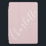Cubierta Para iPad Pro Tipografía de guión de moda Pink personalizado<br><div class="desc">Tapa personalizada de iPad rosa de escritura de moda</div>
