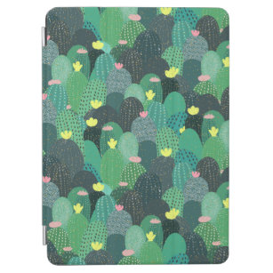 Cubierta De iPad Air Verano Verde Cactus Verde azulado Oro puntos de di