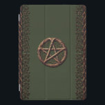 Cubierta Para iPad Pro Wood Twig Pentacle Olive Green Wiccan<br><div class="desc">encuadernador</div>