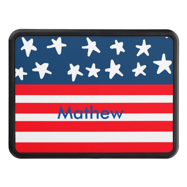 Cubierta Para Remolque 4 de julio Día de la Independencia añadir el nombr (Anverso)