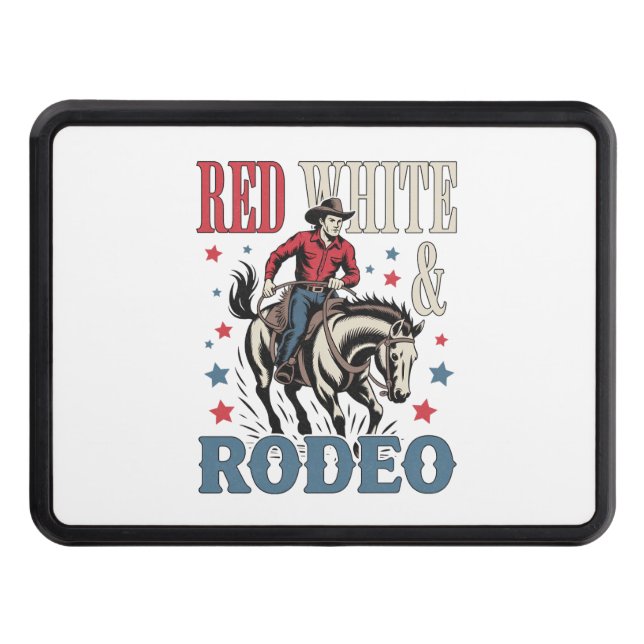 Cubierta Para Remolque 4 de julio Rodeo Cowboy (Anverso)