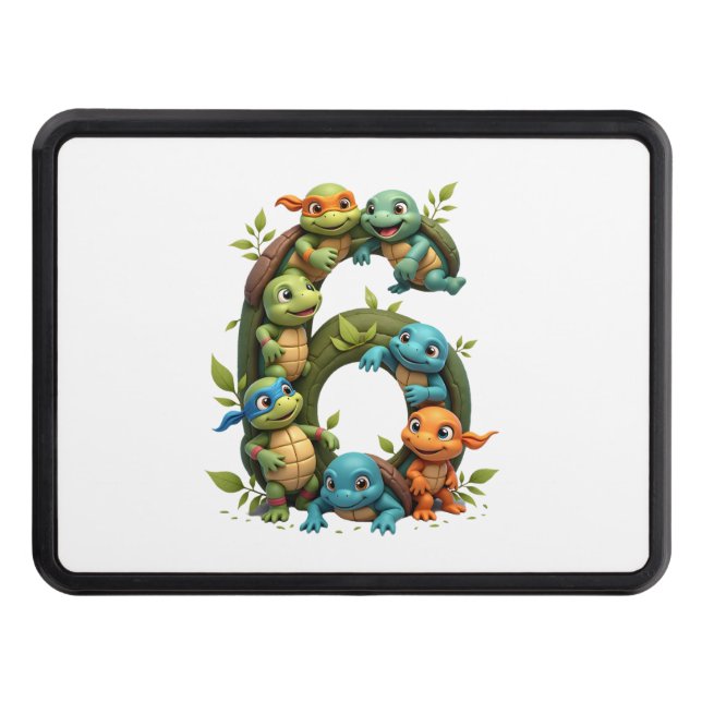 Cubierta Para Remolque 6.ª fiesta temática de la tortuga marina de cumple (Anverso)