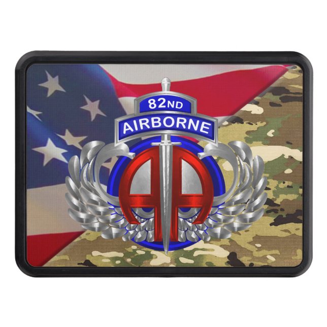 Cubierta Para Remolque 82nd Airborne Division Dagger Design Hitch Cover (Anverso)