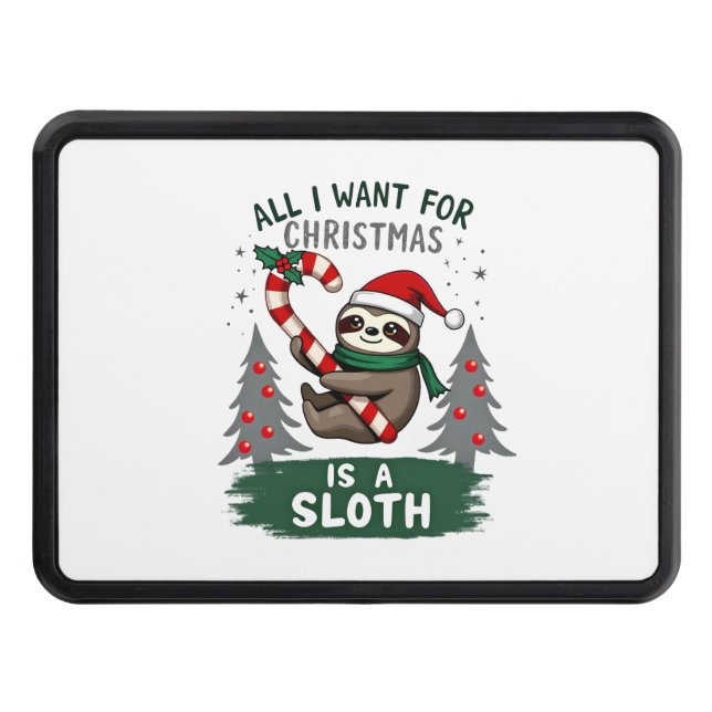 Cubierta Para Remolque A Sloth For Christmas. Cute, Christmas Sloth With  (Anverso)