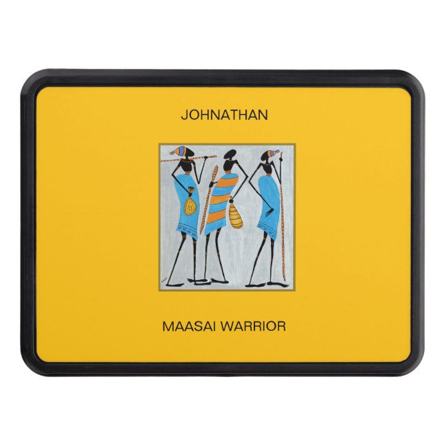 Cubierta Para Remolque Acuarela de arte africano, guerreros masái (Anverso)