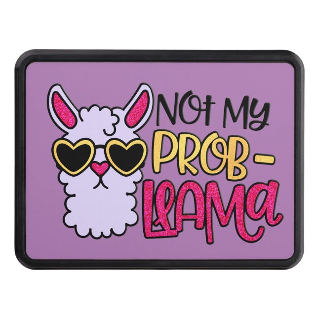 Cubierta Para Remolque Adorables Lama Love Not My Probllama Purple (Anverso)