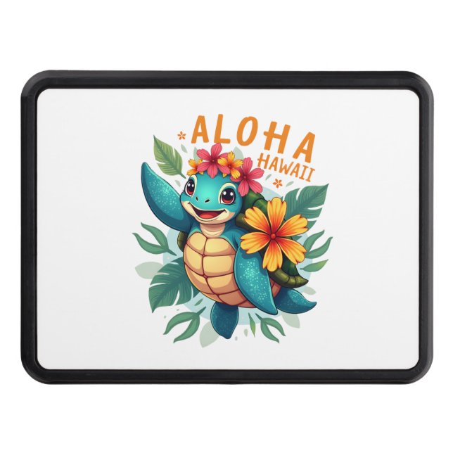 Cubierta Para Remolque Aloha Hawaii-Shirt Mujeres Chicas de tortugas mari (Anverso)