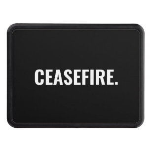 Cubierta Para Remolque Alto al fuego blanco negro texto minimalista contr