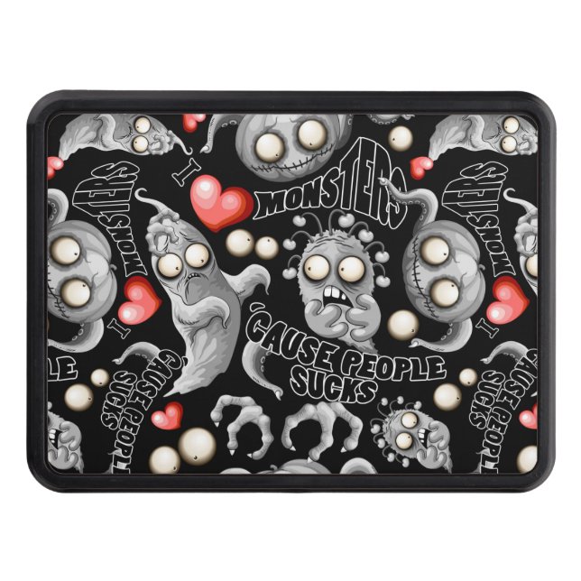 Cubierta Para Remolque Amo a los monstruos porque la gente se acosa (Anverso)