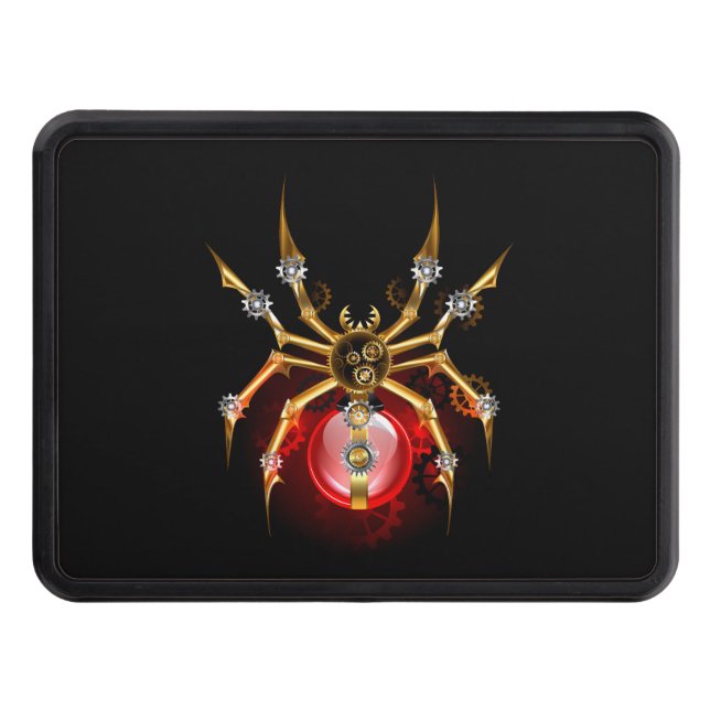 Cubierta Para Remolque Araña de vapor sobre negro (Anverso)