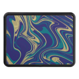Cubierta Para Remolque Art Liquid Blue Marble Faux Gold