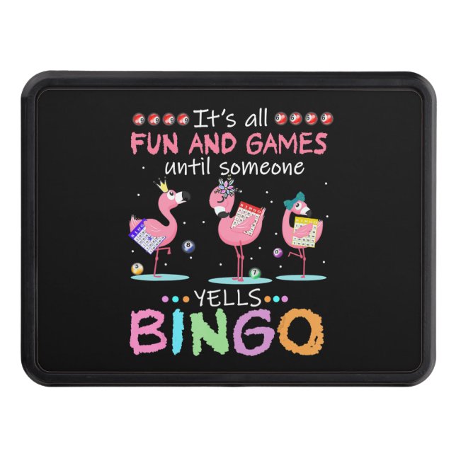 Cubierta Para Remolque Arte de regalos divertidos de Bingo Flamingo Rosa (Anverso)