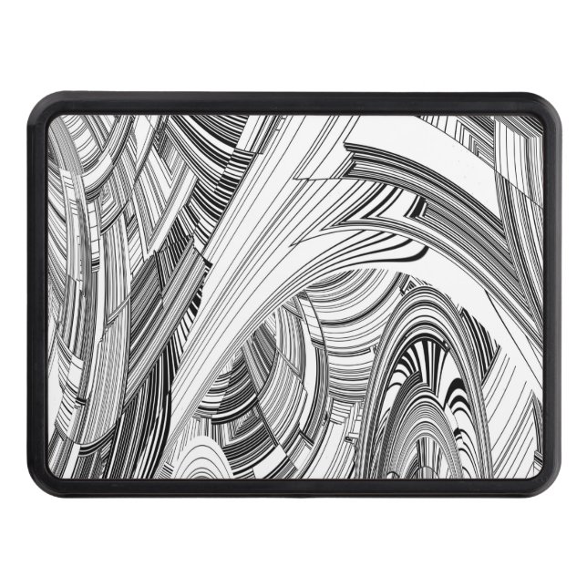 Cubierta Para Remolque Arte moderno creativo blanco y negro (Anverso)