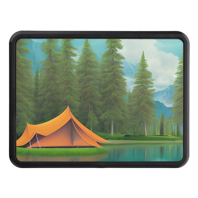 Cubierta Para Remolque Arte Temático de Camping | Tienda de campaña en el (Anverso)