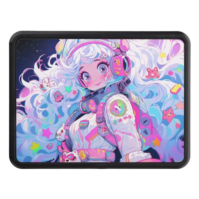 Cubierta Para Remolque Astronauta espacial Kawaii Moe Pastel Chica de ani (Anverso)